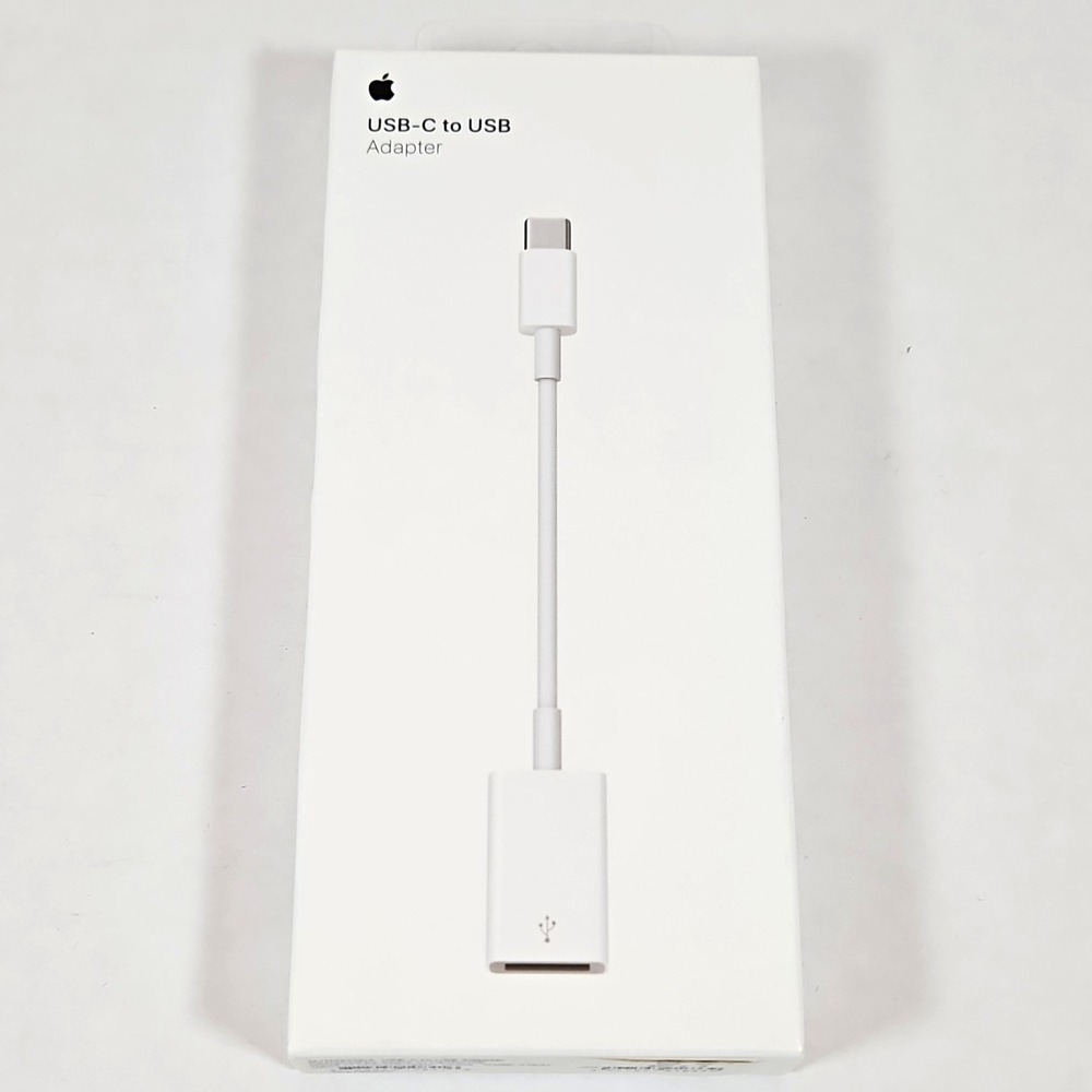 Genuine Apple USB-C to USB-A Female Adapter A1632 MJ1M2AM/A White Portable